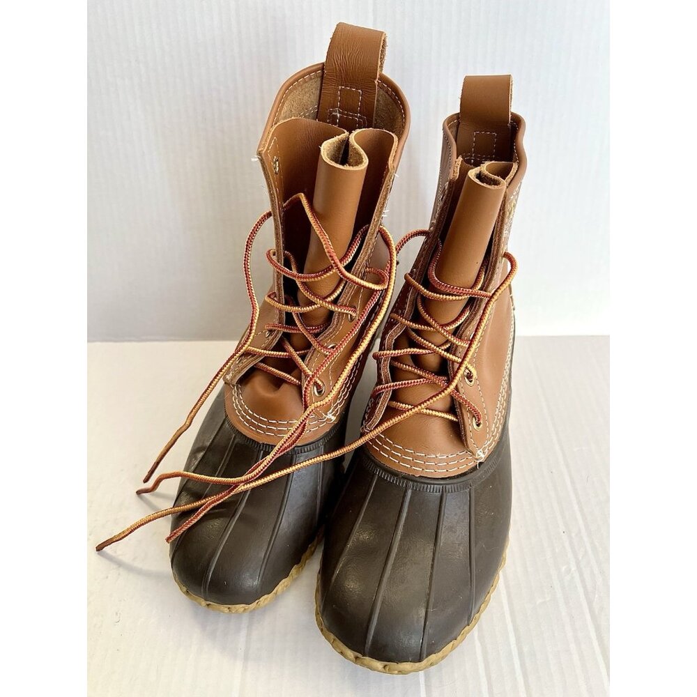 Unused LL Bean Duck Boots waterproof brown leather outdoor boots size 8W - Picture 4 of 11
